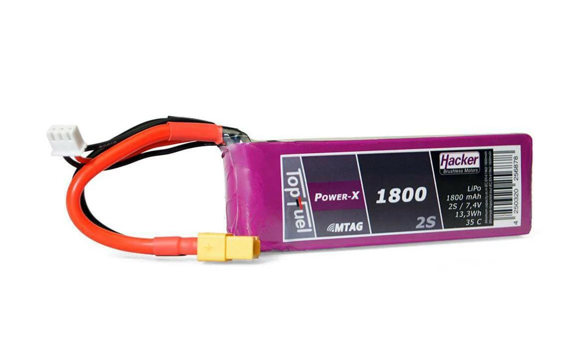 Hacker Batterie RC LiPo 1800 MAh 7,4 V 35C Pot Fuel Power-X MTAG - Accus 3 Hacker Batterie RC LiPo 1800 MAh 7,4 V 35C Pot Fuel Power-X MTAG - Accus