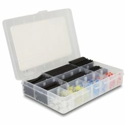 DeLock Gaine Thermorétractable 308 Pièces Boîte D'assortiment, Multicolore - Matières