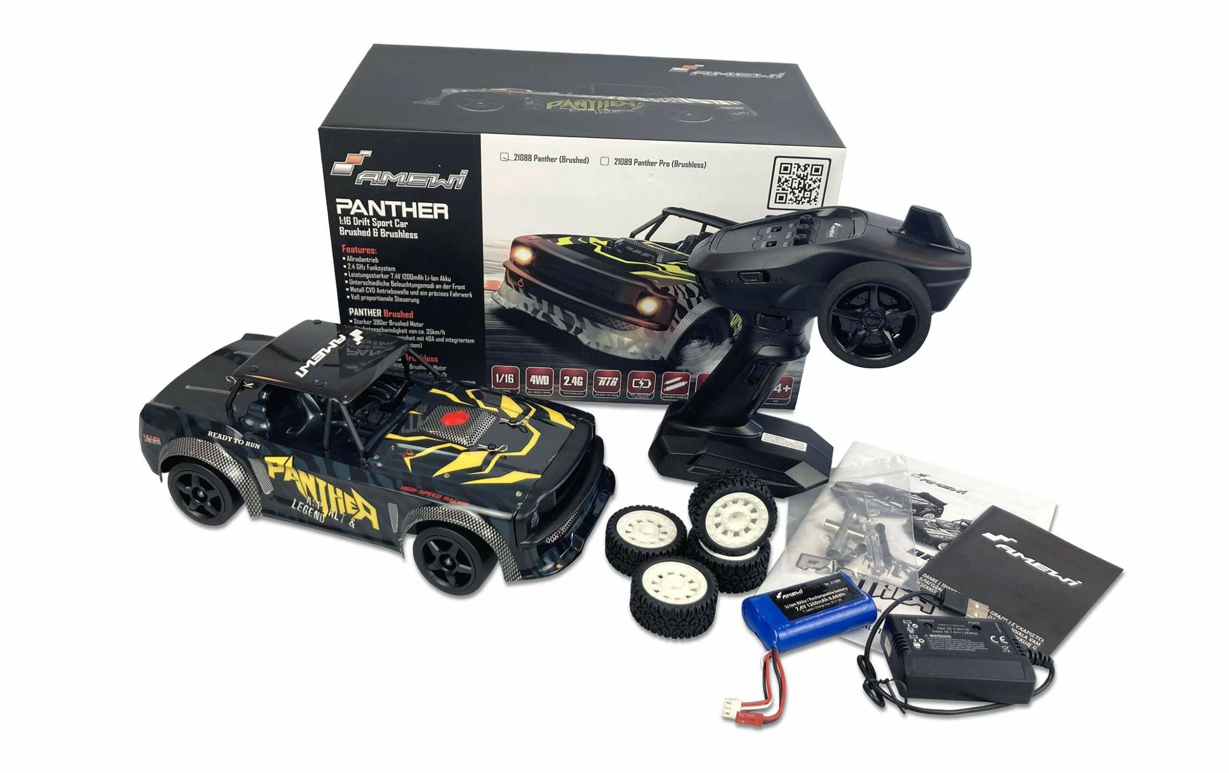 Amewi Drift Panther 4WD, Gyro 1:16, RTR - On-Road Modèle 4 Amewi Drift Panther 4WD, Gyro 1:16, RTR - On-Road Modèle – Image 2