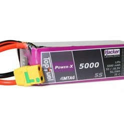 Hacker Batterie RC LiPo 5000 MAh 18,5 V 35C Pot Fuel Power-X MTAG - Accus