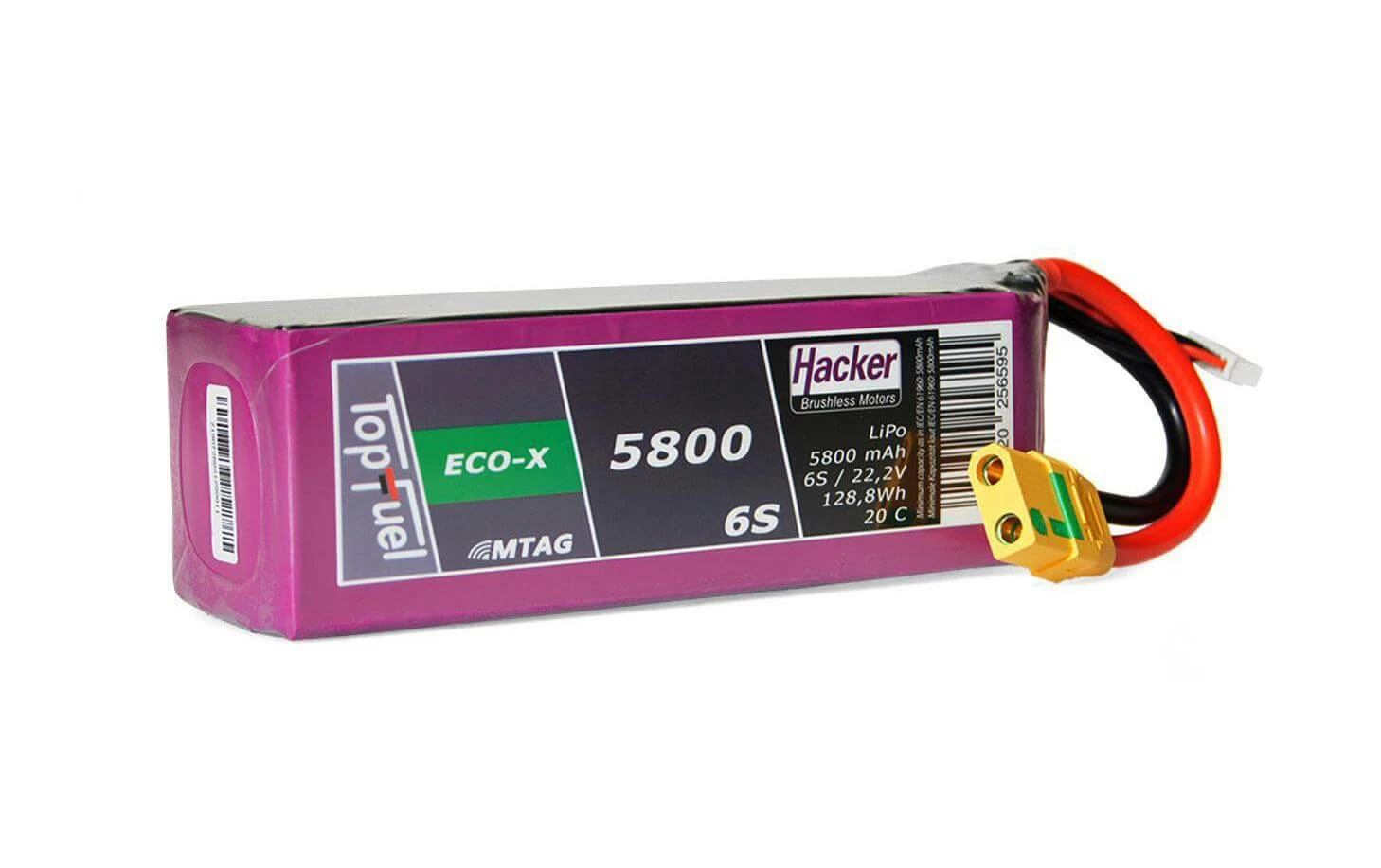 Hacker Batterie RC LiPo 5800 MAh 22,2 V 20C TopFuel ECO-X MTAG - Accus 3 Hacker Batterie RC LiPo 5800 MAh 22,2 V 20C TopFuel ECO-X MTAG - Accus