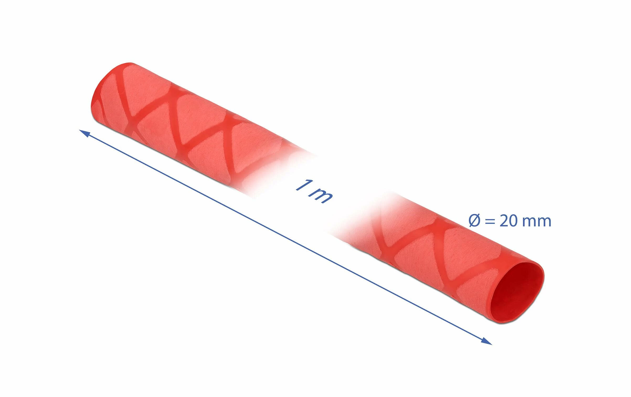 DeLock Gaine Thermorétractable Dessin En X Antidérapant 1 M X 20 Mm Rouge - Matières 4 DeLock Gaine Thermorétractable Dessin En X Antidérapant 1 M X 20 Mm Rouge - Matières – Image 2