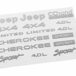 RC4WD Emblème Set, SCX10 II Cherokee, Argent - Accessoires RC
