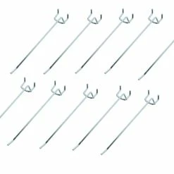 EP Crochet Simple Pour Les Murs Perforés, Galvanisé, 15 Mm/20 Cm, 10 Pièces - Vis ⋅ Petite Pièce