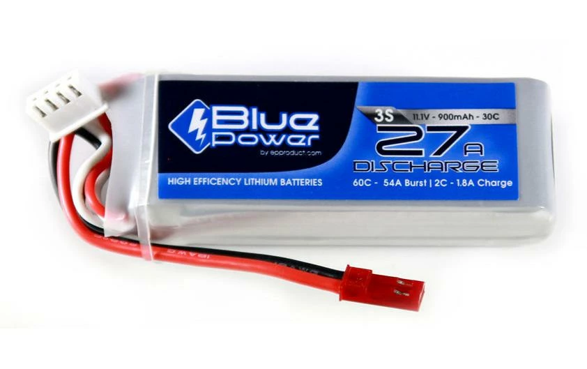 Batterie RC LiPo 900 MAh 11,1 V 30C BluePower - Accus 3 Batterie RC LiPo 900 MAh 11,1 V 30C BluePower - Accus