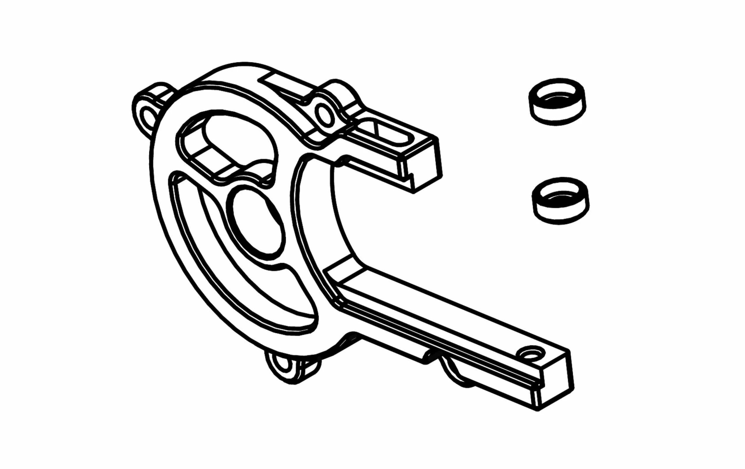 Amewi Support Moteur A RCX10 - Off-Road Implusion 3 Amewi Support Moteur A RCX10 - Off-Road Implusion