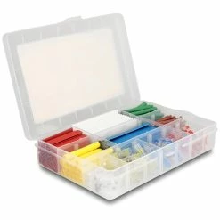 DeLock Gaine Thermorétractable 308 Pièces Boîte D'assortiment, Multicolore - Matières
