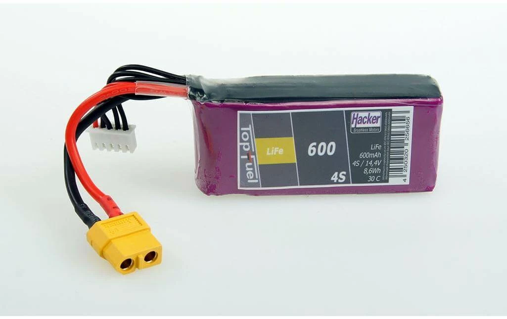 Hacker Batterie RC LiFe 600 MAh 13,2 V 30C TopFuel - Accus 3 Hacker Batterie RC LiFe 600 MAh 13,2 V 30C TopFuel - Accus