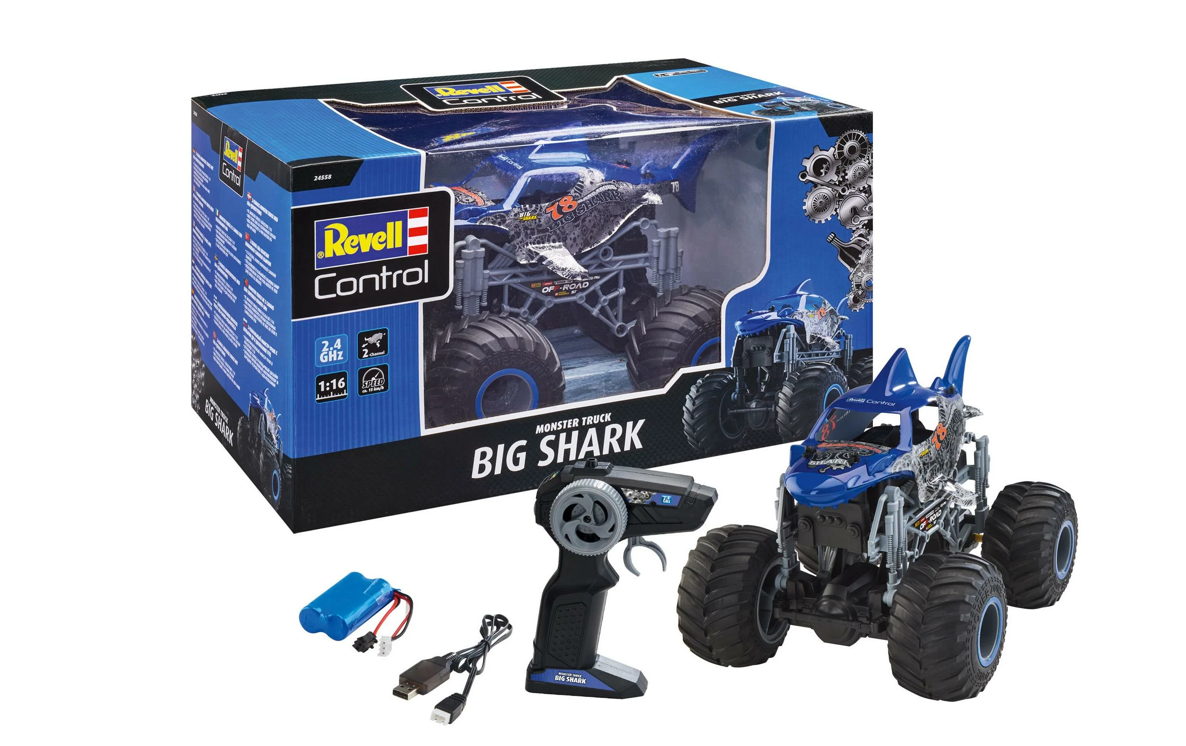 Revell Control Monster Truck Big Shark 1:16, RTR - Off-Road Modèle 4 Revell Control Monster Truck Big Shark 1:16, RTR - Off-Road Modèle – Image 2
