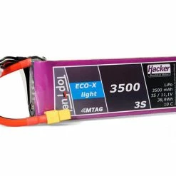 Hacker Batterie RC LiPo 3500 MAh 11,1 V 10C Pot Fuel ECO-X-Light MTAG - Accus