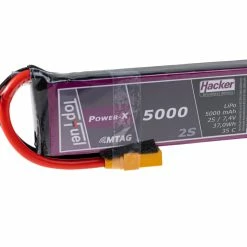 Hacker Batterie RC LiPo 5000 MAh 7,4V 35C TopFuel ECO-X MTAG - Accus