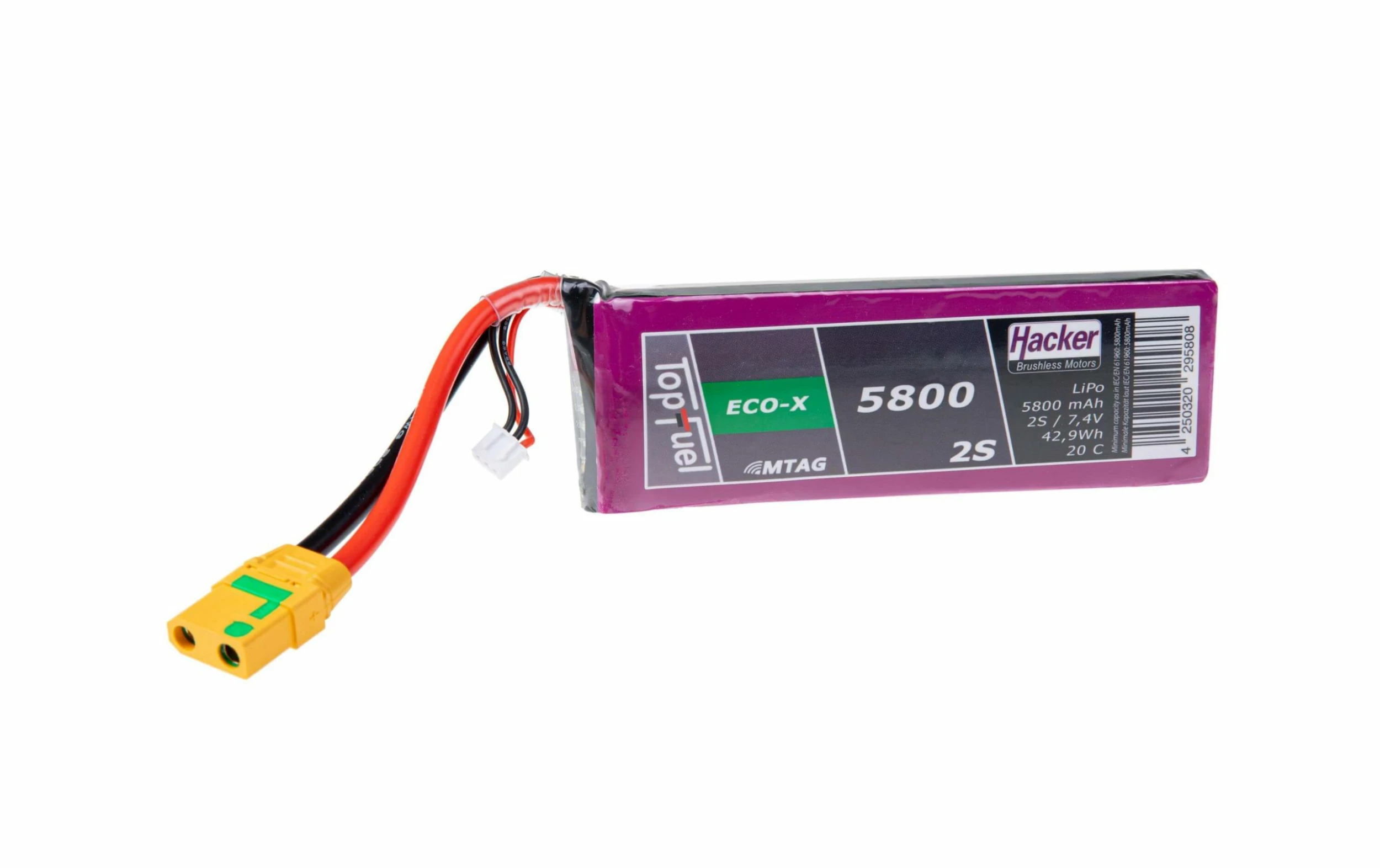 Hacker Batterie RC LiPo 5800 MAh 7,4 V 20C TopFuel ECO-X MTAG - Accus 3 Hacker Batterie RC LiPo 5800 MAh 7,4 V 20C TopFuel ECO-X MTAG - Accus