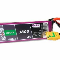 Hacker Batterie RC LiPo 3800 MAh 14,8 V 20C TopFuel ECO-X MTAG - Accus