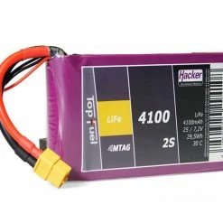 Hacker Batterie RC LiFe 4100 MAh 6.6 V 30C TopFuel ECO-X MTAG - Accus
