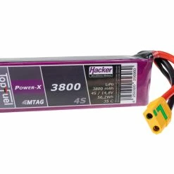 Hacker Batterie RC LiPo 3800 MAh 14,8 V 35C TopFuel MTAG - Accus