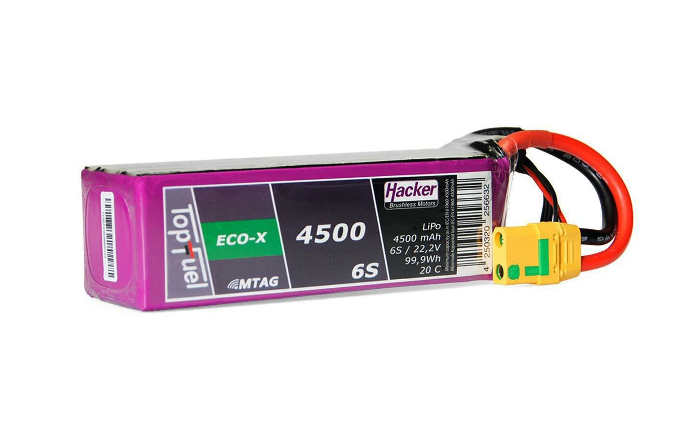 Hacker Batterie RC LiPo 4500 MAh 22,2 V 20C TopFuel ECO-X MTAG - Accus 3 Hacker Batterie RC LiPo 4500 MAh 22,2 V 20C TopFuel ECO-X MTAG - Accus