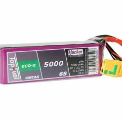 Hacker Batterie RC LiPo 5000 MAh 22,2 V 20C TopFuel ECO-X MTAG - Accus
