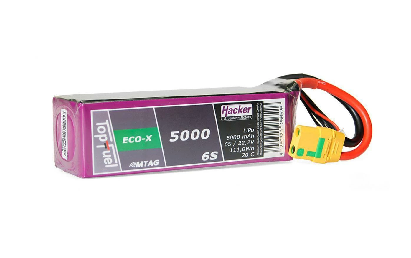 Hacker Batterie RC LiPo 5000 MAh 22,2 V 20C TopFuel ECO-X MTAG - Accus 3 Hacker Batterie RC LiPo 5000 MAh 22,2 V 20C TopFuel ECO-X MTAG - Accus