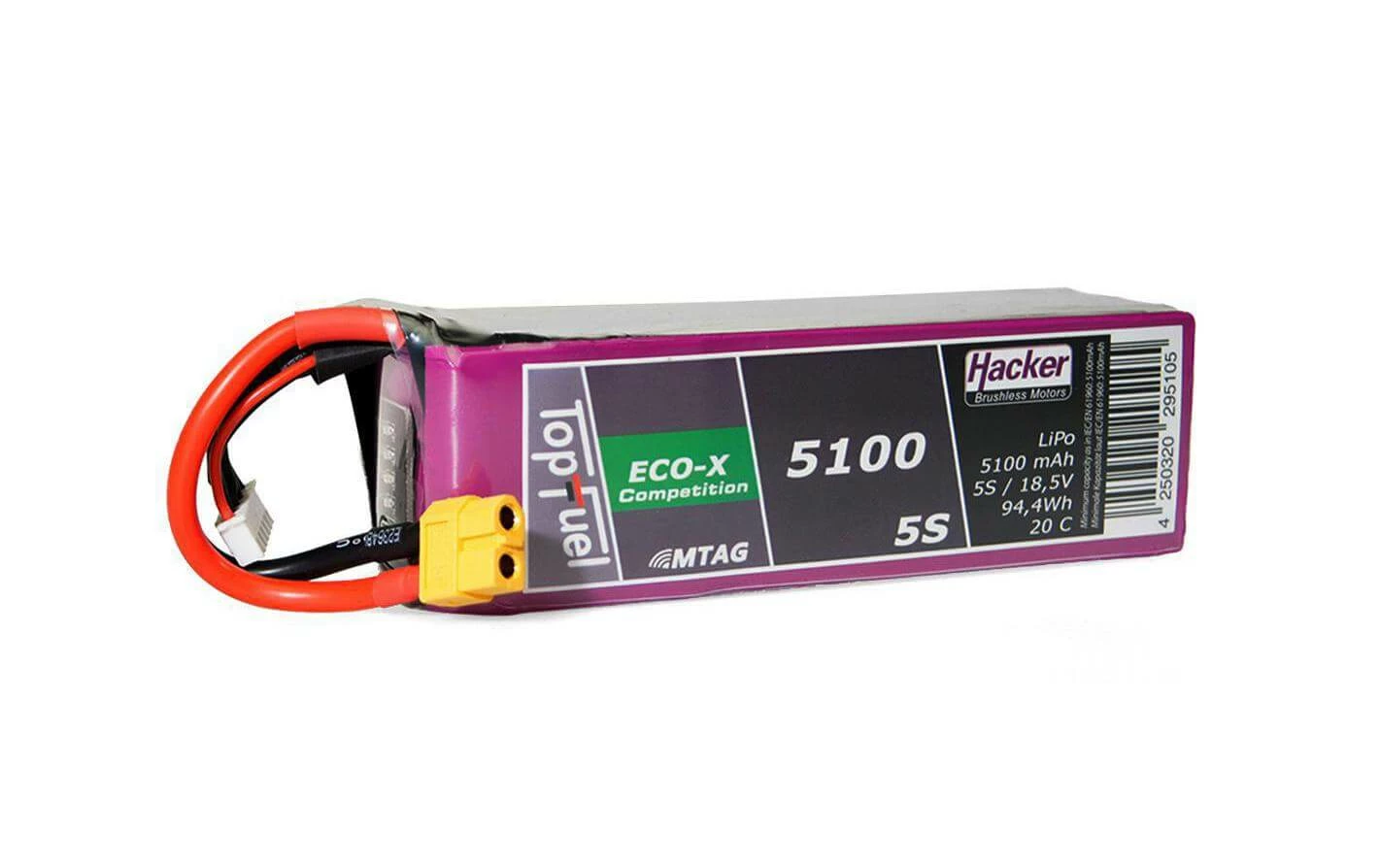 Hacker Batterie RC LiPo 5100 MAh 18,5 V 20C TopFuel ECO-X MTAG F3A - Accus 3 Hacker Batterie RC LiPo 5100 MAh 18,5 V 20C TopFuel ECO-X MTAG F3A - Accus