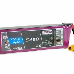Hacker Batterie RC LiPo 5400 MAh 22,2 V 10C Pot Fuel ECO-X-Light MTAG - Accus