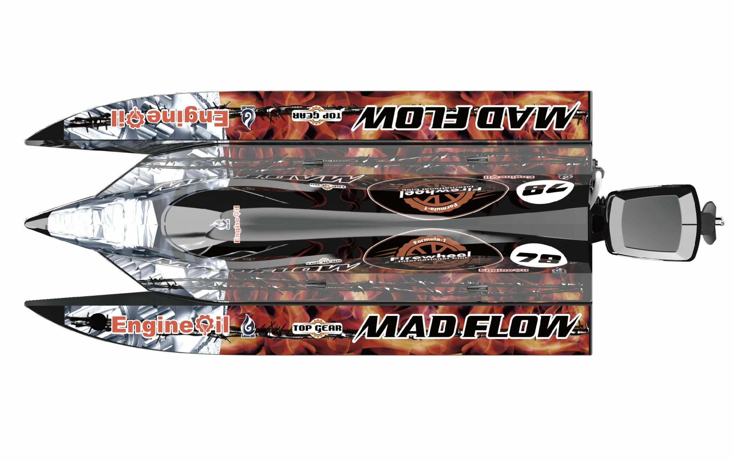 Amewi Bateau à Moteur Mad Flow V3 Formel 1 3S Brushless ARTR - Navires RC 4 Amewi Bateau à Moteur Mad Flow V3 Formel 1 3S Brushless ARTR - Navires RC – Image 2