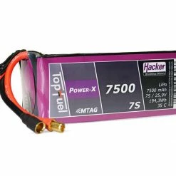Hacker Batterie RC LiPo 7500 MAh 25,9 V 35C Pot Fuel Power-X MTAG - Accus