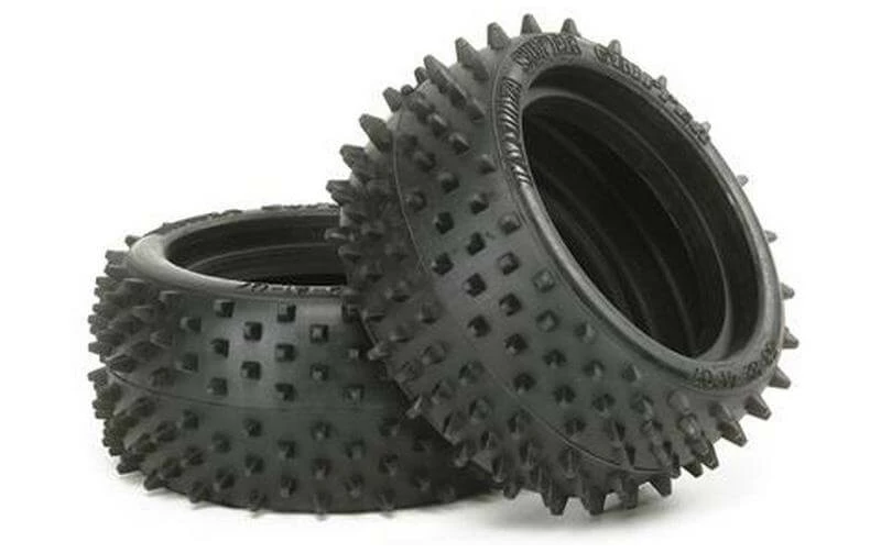 Tamiya Pneus Square Spike Arrière, Buggy, 2 Pièces - On-Road Châssis 3 Tamiya Pneus Square Spike Arrière, Buggy, 2 Pièces - On-Road Châssis
