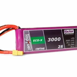 Hacker Batterie RC LiPo 3000 MAh 7,4 V 20C TopFuel ECO-X MTAG - Accus