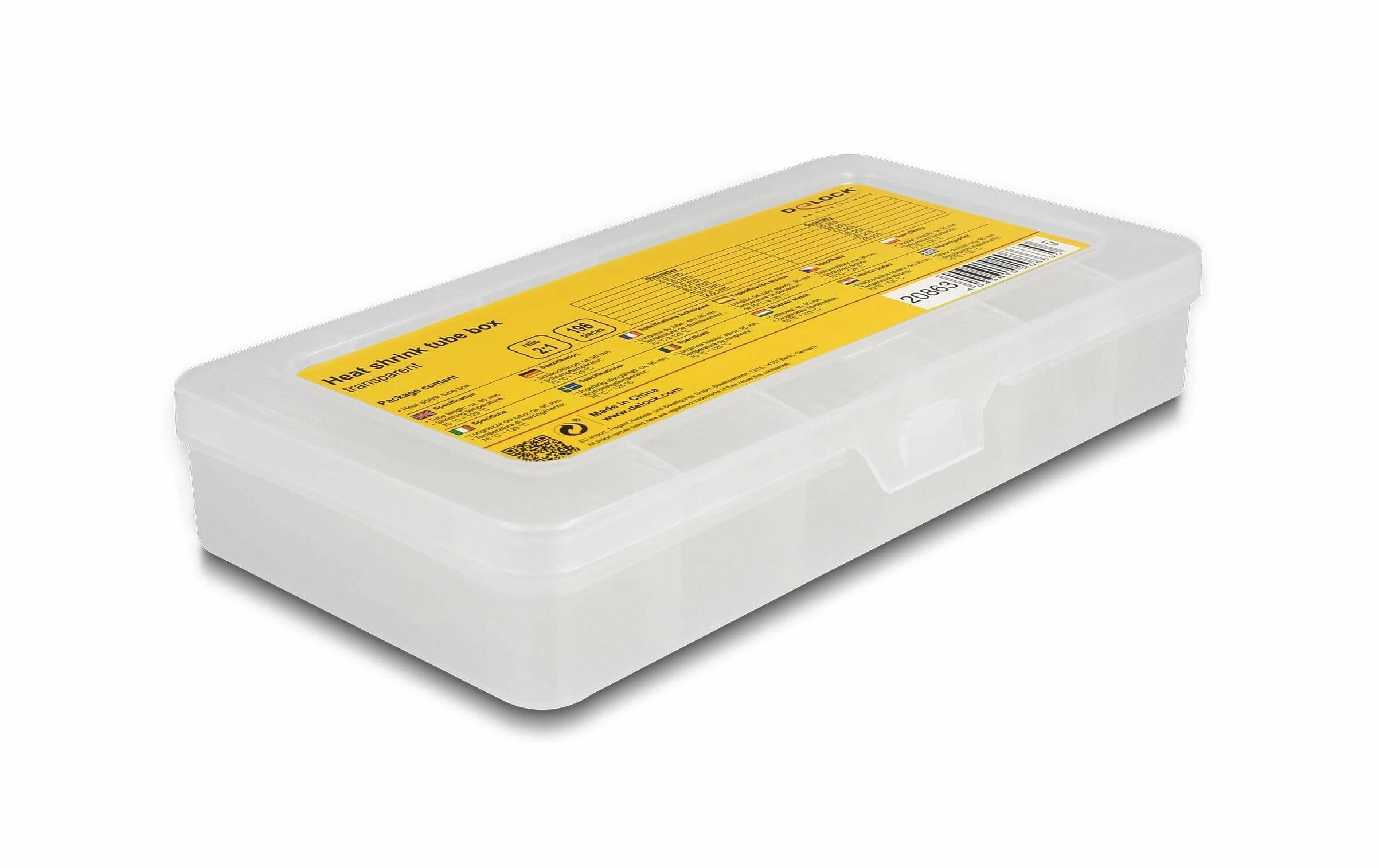 DeLock Gaine Thermorétractable 196 Unités Boite D’assortiment Transparent - Matières 4 DeLock Gaine Thermorétractable 196 Unités Boite D’assortiment Transparent - Matières – Image 2