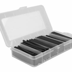 DeLock Gaine Thermorétractable 196-unités Boîte D'assortiment, Noire - Matières
