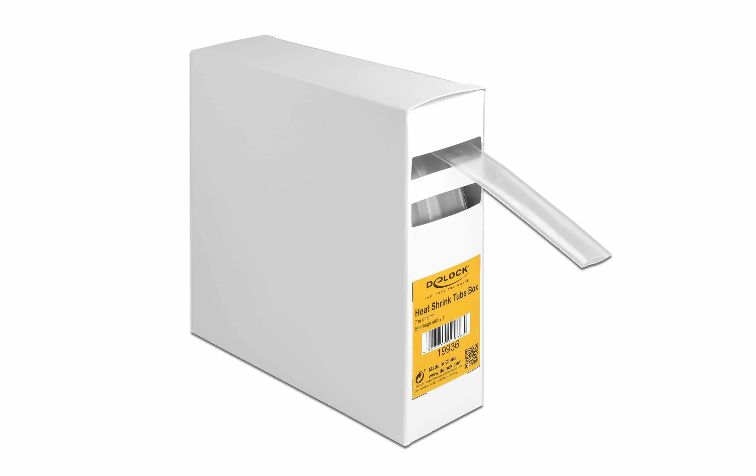 DeLock Gaine Thermorétractable 7 M X 16 Mm Transparent - Matières 3 DeLock Gaine Thermorétractable 7 M X 16 Mm Transparent - Matières