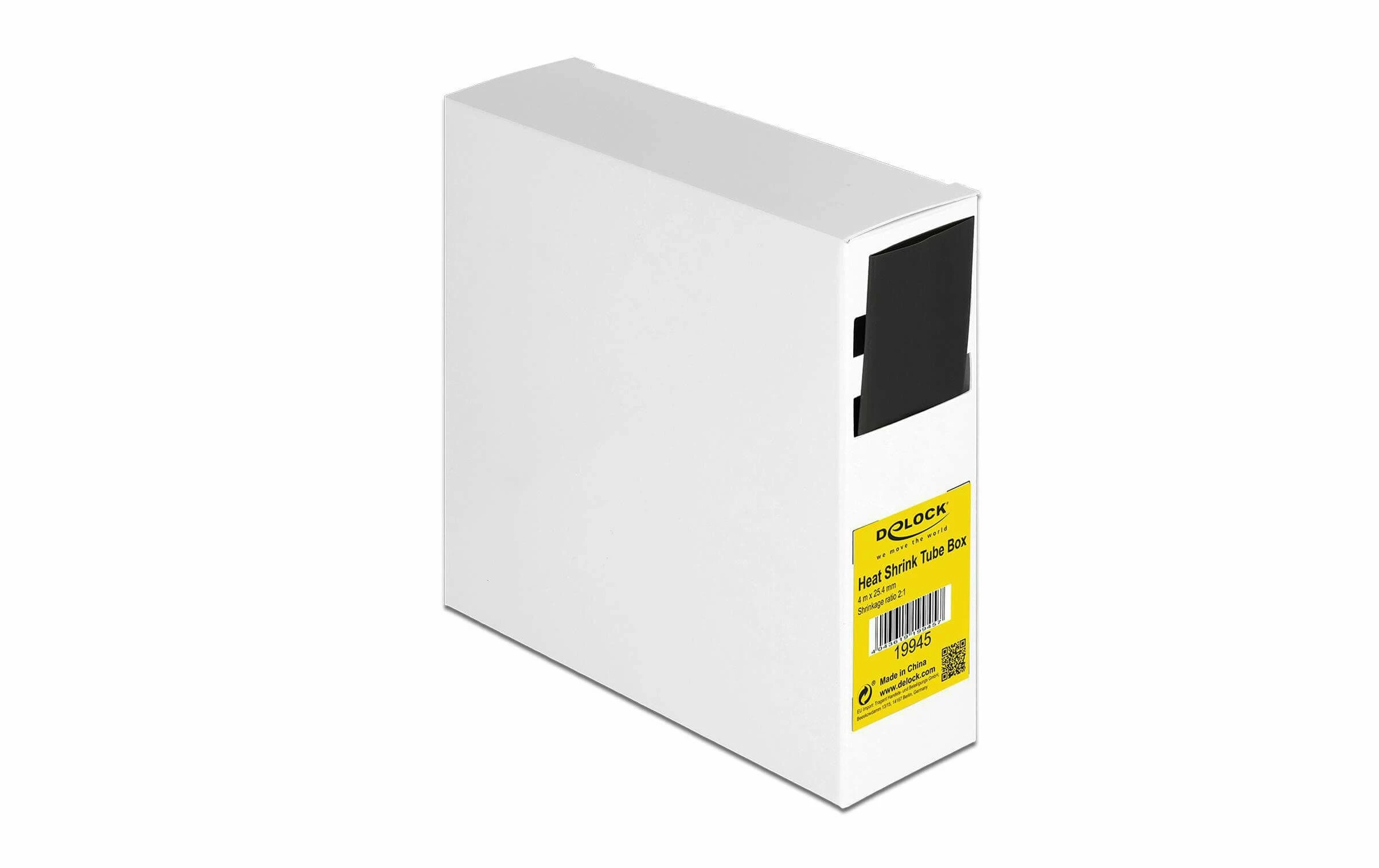 DeLock Gaine Thermorétractable 4m X 25.4 Mm Noir - Matières 3 DeLock Gaine Thermorétractable 4m X 25.4 Mm Noir - Matières