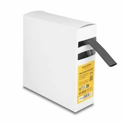 DeLock Gaine Thermorétractable Boîte Avec Adhésif Intérieur 5 M X 12 Mm Noir - Matières